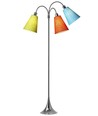 Trafiek Vloerlamp E27 in Chroom met Oranje/Turquoise/Limoen - Nielsen Light