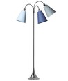 Trafiek Vloerlamp E27 in Chroom met Dala/Turkoois/Lichtblauw - Nielsen Light