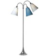 Trafiek Vloerlamp E27 in Chroom met Lichtblauw/Turquoise/Petroleum - Nielsen Light
