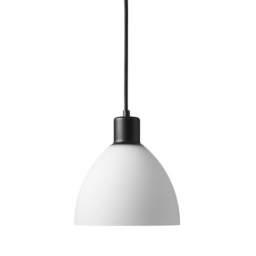 IDA Hanglamp Ø18 Voor E27 in Zwart/Opaal Glas
