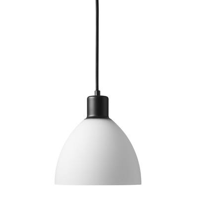 IDA Hanglamp Ø18 Voor E27 in Zwart/Opaal Glas