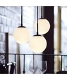 Chicago Café Hanglamp Ø20 Voor E27 in Opal/Zwart - Nielsen Light