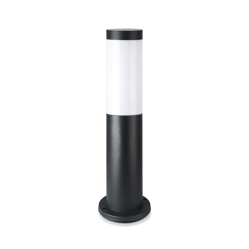 V-Tac zwarte tuinlamp, roestvrij - 45 cm, IP44 buiten, E27 fitting, zonder lichtbron
