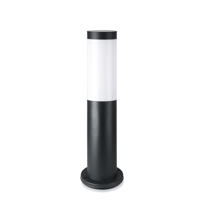 V-Tac zwarte tuinlamp, roestvrij - 45 cm, IP44 buiten, E27 fitting, zonder lichtbron