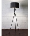 Uptown Vloerlamp E27 in Zwart Met Zwarte Lampenkap - Nielsen Light