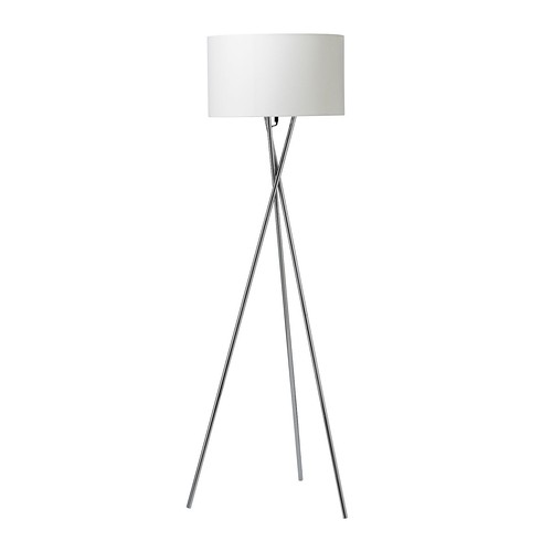 Uptown Vloerlamp E27 in Chroom met Witte Lampenkap - Nielsen Light