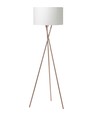 Uptown Vloerlamp E27 in Koper met Witte Lampenkap - Nielsen Light