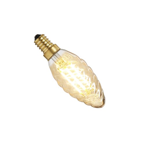E14 Gouden Gedraaide LED Kaarslamp, 4W - Dimbaar, 2200K, Ra95, Nielsen Light