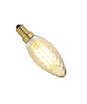 E14 Gouden Gedraaide LED Kaarslamp, 4W - Dimbaar, 2200K, Ra95, Nielsen Light