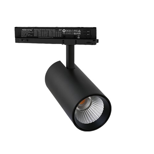 30W 3-fase dimbare RA92 PRO-CCT spanningsrail spot - 120lm/W, zwart, instelbare CCT + helderheid, 3900lm, flikkervrij