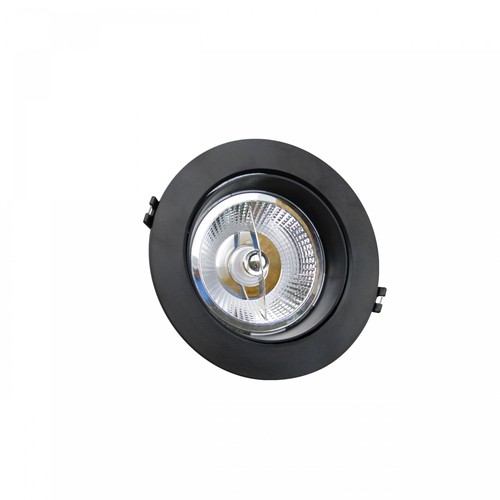 MDD Maxi PC Uno Round AR111 GU10 - IP20 Ø165x41mm Zwart zonder lichtbron