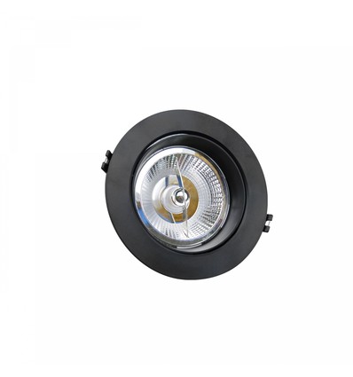 MDD Maxi PC Uno Round AR111 GU10 - IP20 Ø165x41mm Zwart zonder lichtbron