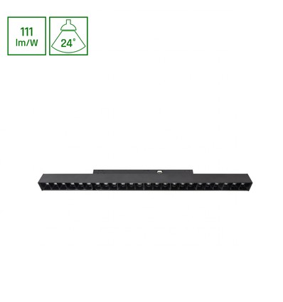 33cm 18W SYSTEM SHIFT BASIC GRID M magnetische railspot - 48V, 111lm/W, 4000K, railsysteem voor kantoor