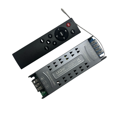 100W / 24V DC CCT voeding - 4.17A, IP20 voor binnengebruik, met afstandsbediening, flikkervrij