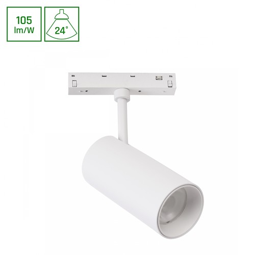 12W SYSTEM SHIFT BASIC SPOT M voor 48V rail - 2700K, 24°, wit, IP20