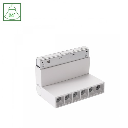 6W SHIFT Basic Grid XS Verstelbaar Lineair Armatuur - 11cm, 2700K, Wit