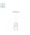 7W SYSTEM SHIFT BASIC HANGIT CRISTAL railspot, 48V - 2700K, 80°, IP20, 110cm draadophanging