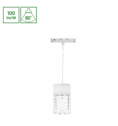 SHIFT Basic - Hangit Kristal Armatuur, hangend, 55x110mm (1100mm draad), 7W, 4000K, wit