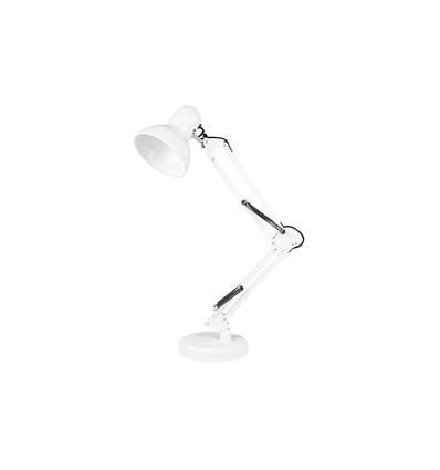 Architectenlamp Witte tafellamp - 1,1 meter snoer, E27 fitting, zonder lichtbron
