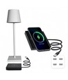 LED tafellamp incl. draadloos opladen - Wit, IP54 Binnen/buiten, touch dimbaar