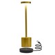 Oplaadbare LED tafellamp met draadloos opladen - Goud, IP54 Binnen/buiten, touch dimbaar