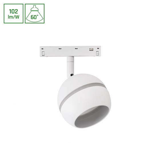 10W SHIFT BASIC GLOBE RING railspot, 48V - 2700K, IP20, 48V DC, 2 jaar garantie