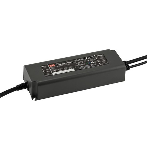 Meanwell 200W / 24V DC dimbare voeding DALI2 - 8.33A, IP67, DALI-interface + push dim