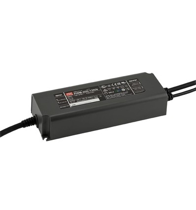 Meanwell 200W / 24V DC dimbare voeding DALI2 - 8.33A, IP67, DALI-interface + push dim