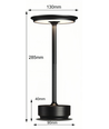 Oplaadbare LED tafellamp - Zwart, touch dimbaar, CCT, IP20