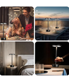 Oplaadbare LED tafellamp - Zwart, touch dimbaar, CCT, IP20