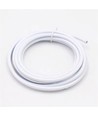 5m Stofkabel 2x0,75 mm², textiel - 230V, Wit