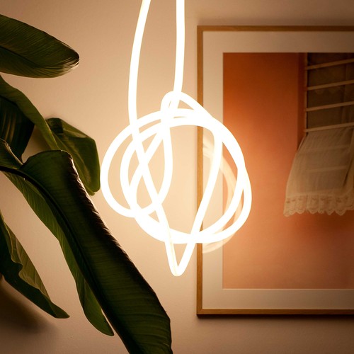 5m Neon Flex Tube - 230V, warm wit, D16 Neon complete set, interieur