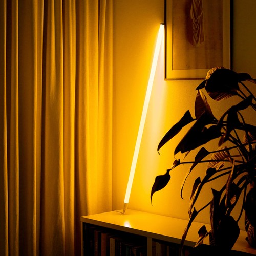 120cm Neon Tube LED Geel - Designbuis, instelbare helderheid, incl. snoer