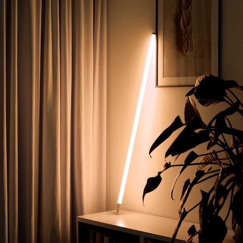 120cm Neon Tube LED, warm wit - Designer buis, instelbare helderheid, incl. snoer