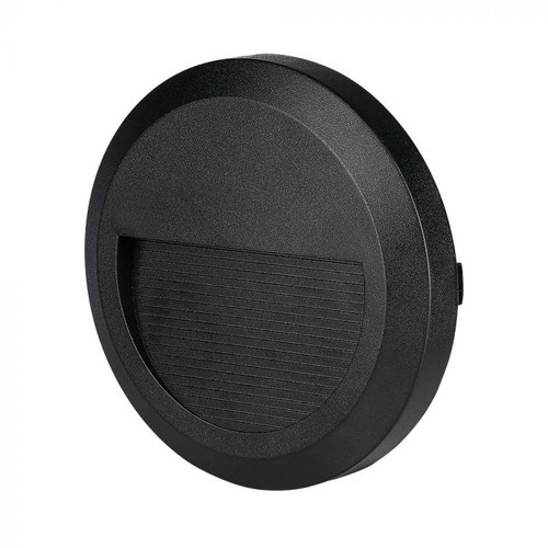 V-Tac 2W LED trapverlichting - Zwart, opbouw, IP65 buiten, 230V