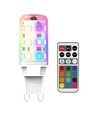 2 stuks G9 2W RGBW LED lampen - Incl. RF afstandsbediening