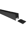 36W LED lichtlijn - 120cm, 120 lm/W, Zwart, plafondlamp voor kantoor, incl. draadophanging