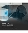 18W LED breedstraler met WiFi camera en PIR sensor - 600lm, IP65, wit, buiten, koud wit