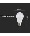 E27 9W 3-staps dimbare LED lamp - A60, 6400K, koud wit, on/off dimbaar
