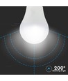 E27 9W 3-staps dimbare LED lamp - A60, 6400K, koud wit, on/off dimbaar