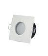 GU10 inbouwspot, vierkant - Wit, IP54, Zaagmaat: Ø7,5 cm, Afmeting: 84x84 mm, zinklegering