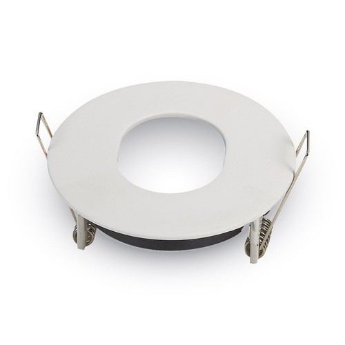 GU10 inbouwspot - Mat wit, rond, aluminium, gat: Ø7,5 cm, afm: Ø8,8 cm, zonder lichtbron