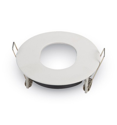 GU10 inbouwspot - Mat wit, rond, aluminium, gat: Ø7,5 cm, afm: Ø8,8 cm, zonder lichtbron