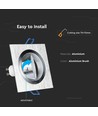 GU10/MR16 Vierkante downlight - Zonder lichtbron, Zaagmaat: 7,5x7,5 cm, afmetingen: 9,1x9,1 cm