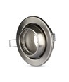 GU10 inbouwspot - Rond, satijn nikkel, kantelbaar, Gat: Ø9,0 cm, Afm: Ø10,0 cm, IP20 binnen