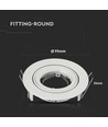 MR16/GU10 Downlight-set - Zonder lichtbron, wit, zaagmaat: Ø8,5 cm, afmetingen: Ø9,5 cm