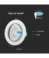 MR16/GU10 Downlight-set - Zonder lichtbron, wit, zaagmaat: Ø8,5 cm, afmetingen: Ø9,5 cm