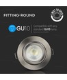 GU10 inbouwspot rond - Satijn nikkel, aluminium, Ø85 mm gat, IP20 binnen