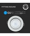 GU10 inbouwspot, rond - Zilvergrijs, Ø95mm, IP20 binnen, zonder lichtbron