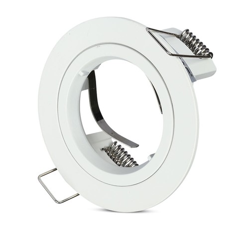 GU10 inbouwspot - Wit, aluminium, IP20 binnen, Gat: Ø7,3 cm, Afm: Ø8,1 cm